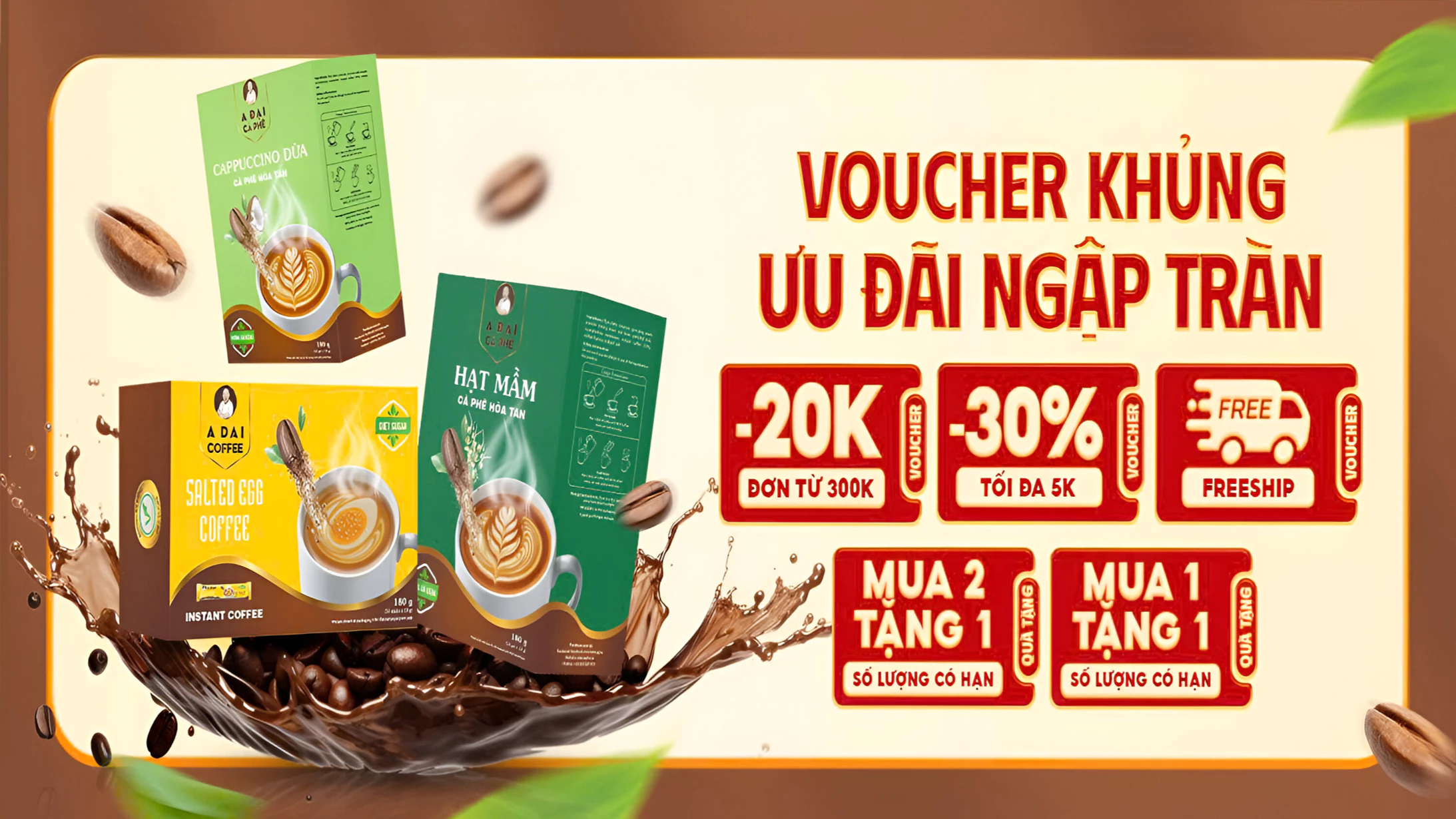 A ĐẠI CÀ PHÊ — banner khuyến mãi 2